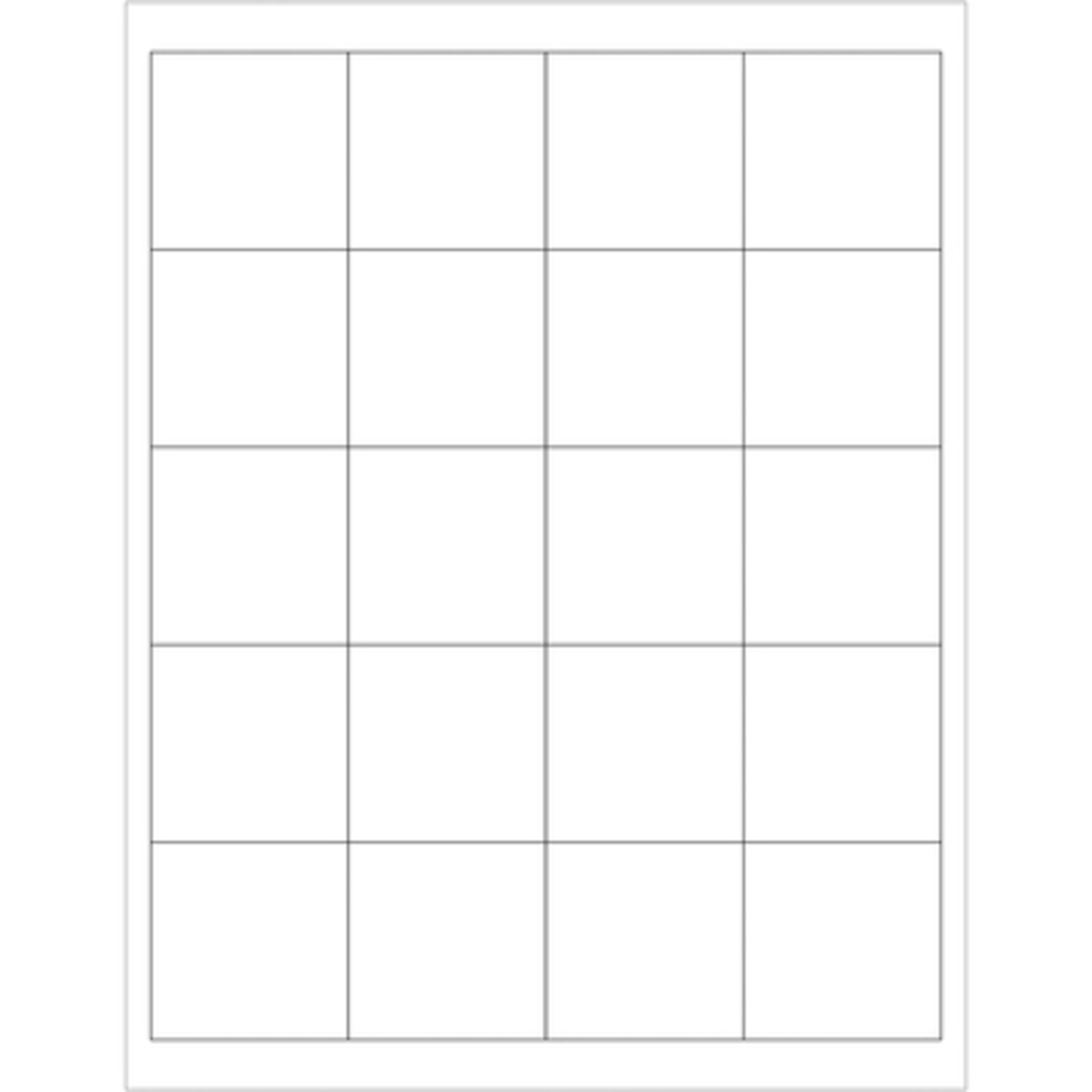 2 x 2in. White Recta Laser Label 2000/CS, Model# LL111